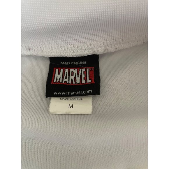 Vintage Mad Engine Marvel Captain America White Track Jacket Graphic - Picture 3 of 6